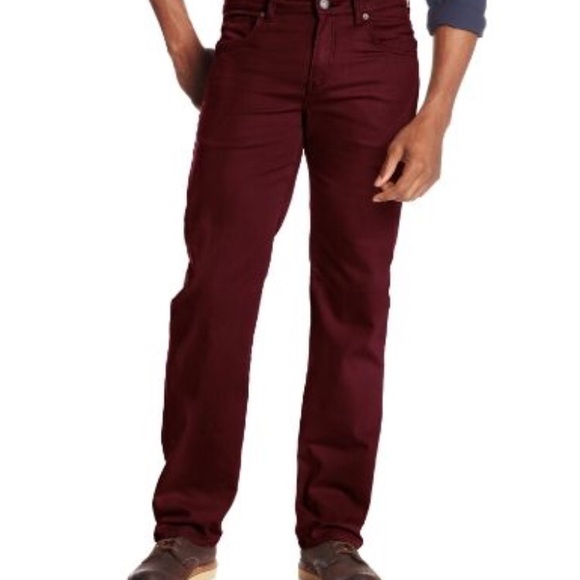 Lee Pants Lee Straight Fit Pants Maroon Poshmark